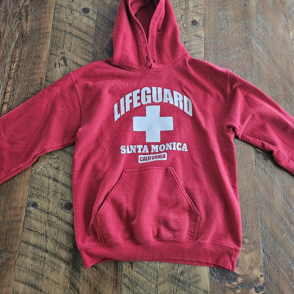 Santa Monica Red lifeguard hoodie Size S